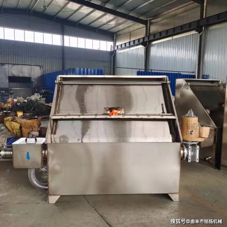 斜筛式牛粪干湿分离机鸭粪脱水机干湿粪便脱水设备(图4)