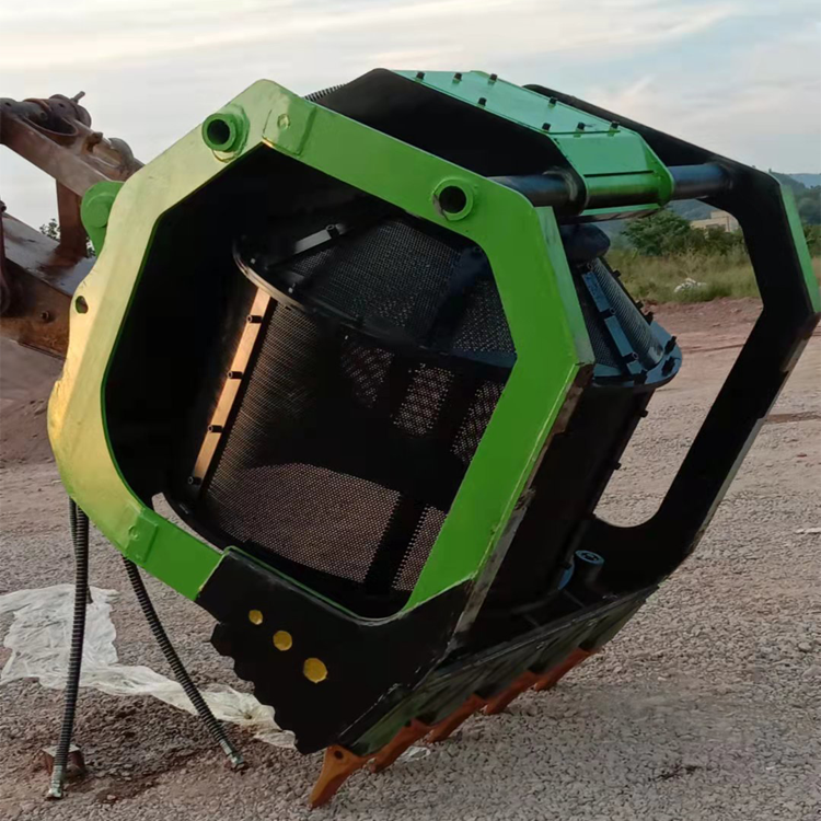 滚筒液压I56筛分挖斗Z4Z6建筑垃圾I872筛分处理设备(图2)