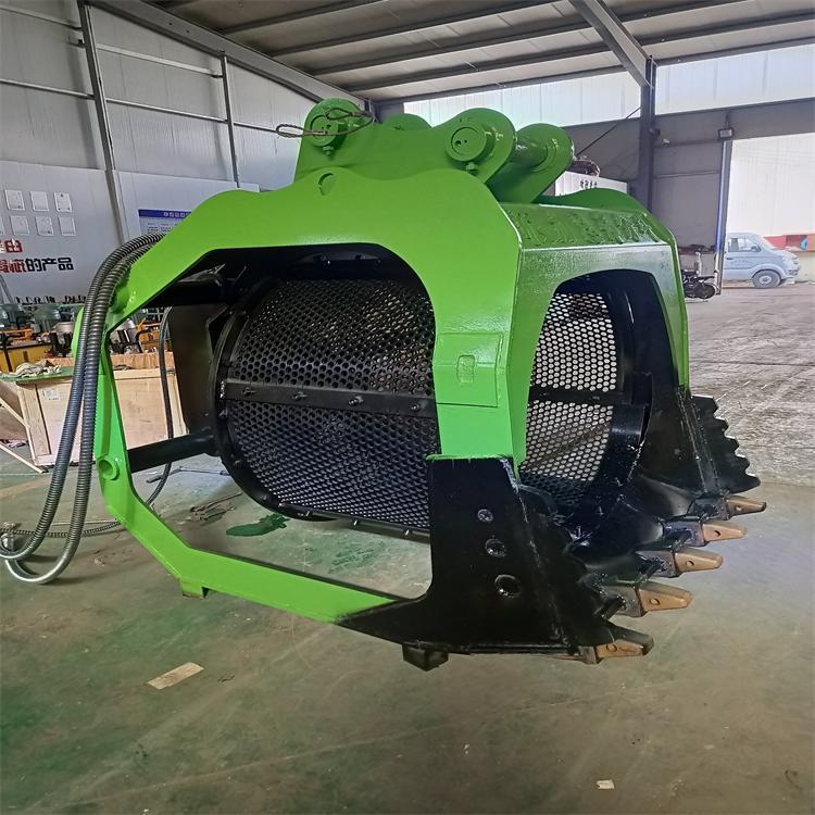 滚筒液压I56筛分挖斗Z4Z6建筑垃圾I872筛分处理设备(图3)