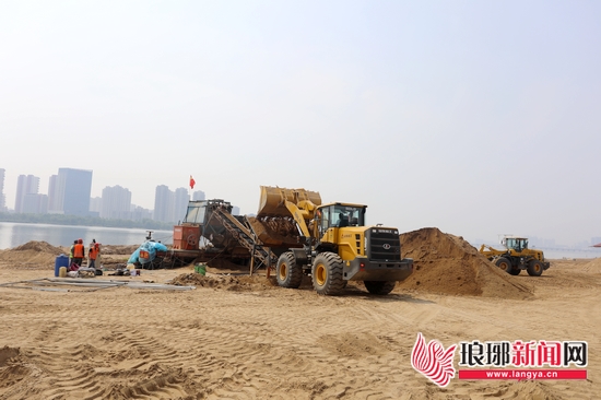 山东临沂:清洗阳光沙滩,滨河景观将大变样(图1) 山东临沂:清洗阳光沙滩,滨河景观将大变样(图1)