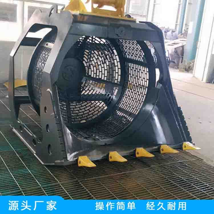 清理建筑垃圾旋转筛分斗鹅卵石筛选滚筒筛砂石旋转式筛分斗(图3)