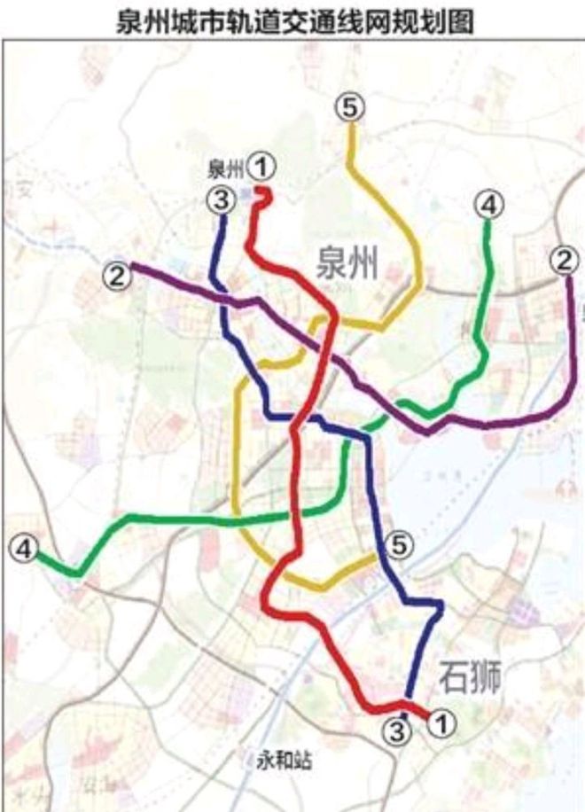 泉州快速轨道交通规划：1号、2号、3号、4号、5号、6号线(图4)