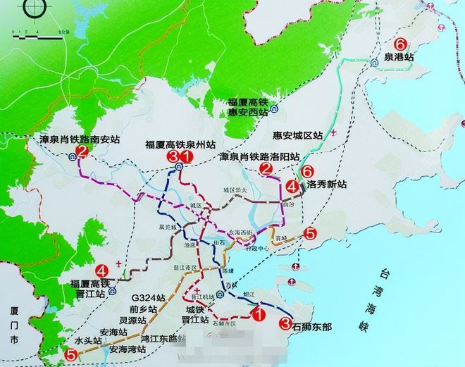 泉州快速轨道交通规划：1号、2号、3号、4号、5号、6号线(图29)