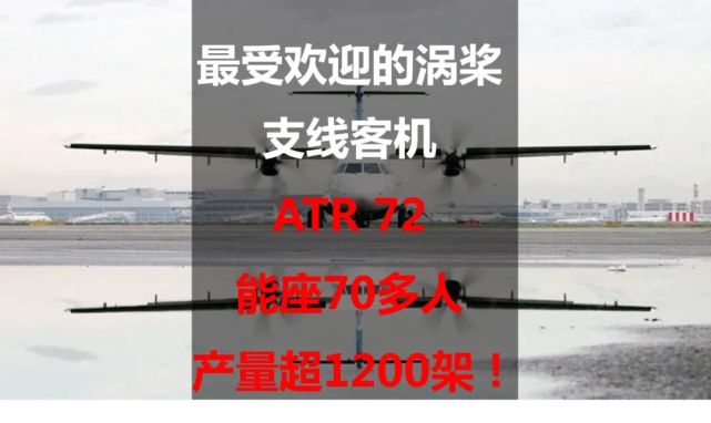 最受欢迎的涡桨支线客机ATR72,能座70多人,产量超1200架(图1) 最受欢迎的涡桨支线客机ATR72,能座70多人,产量超1200架(图1)